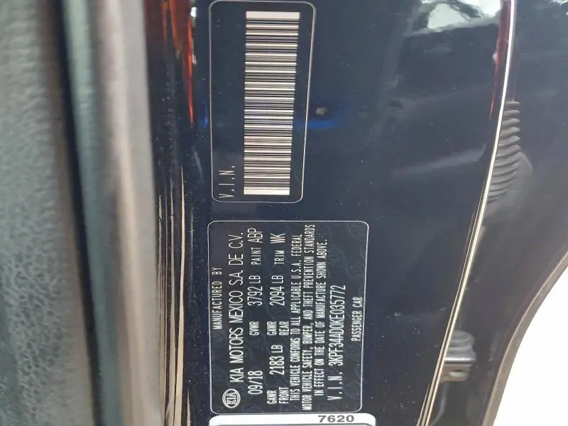 2019 KIA FORTE GT LINE  