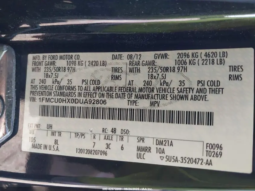 2013 FORD ESCAPE SEL