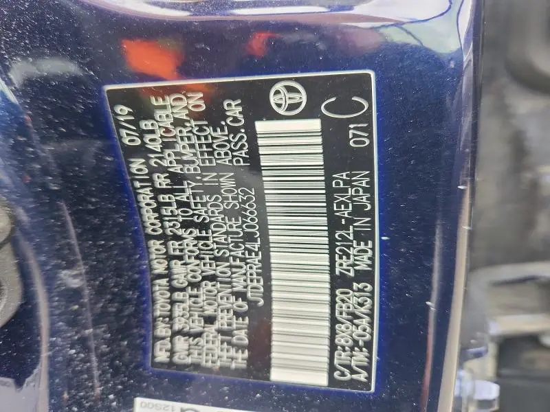 2020 TOYOTA COROLLA LE  