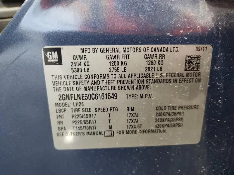 2012 CHEVROLET EQUINOX LT  