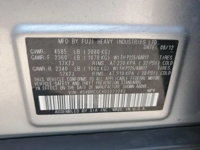 2013 SUBARU OUTBACK 2.5I PREMIUM  