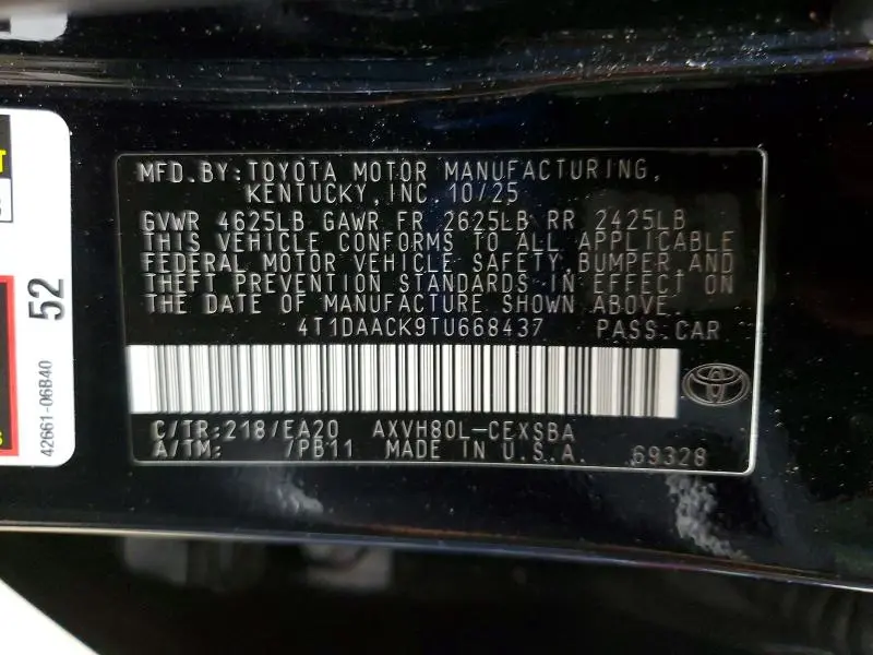 2026 TOYOTA CAMRY SE  