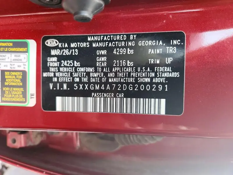 2013 KIA OPTIMA LX  