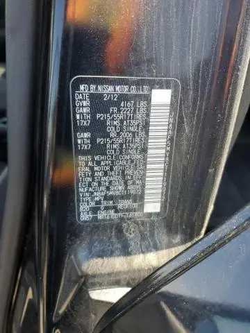 2012 NISSAN JUKE S  
