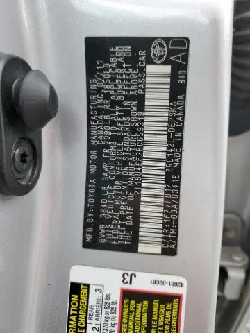 2011 TOYOTA COROLLA BASE  