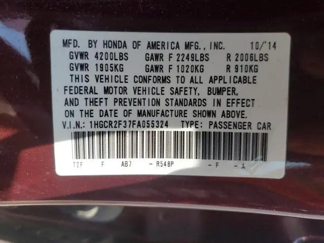 2015 HONDA ACCORD LX  