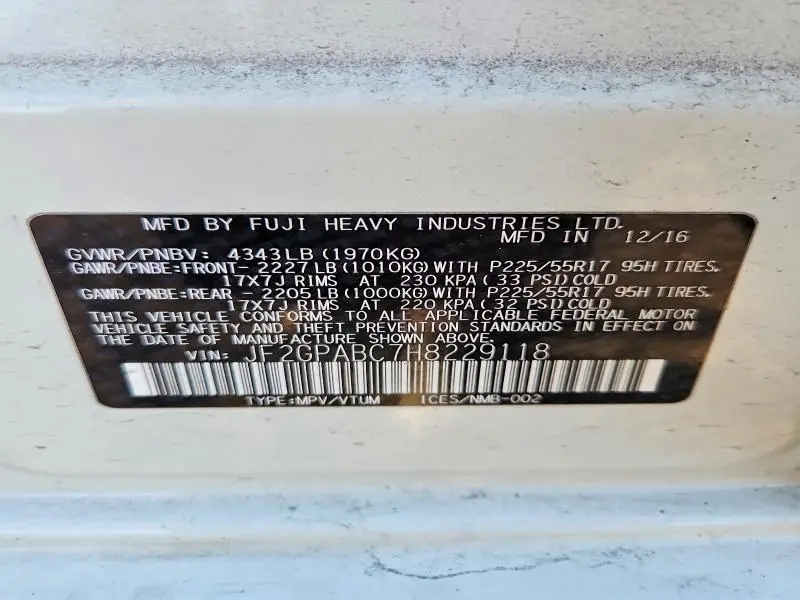 2017 SUBARU CROSSTREK PREMIUM  