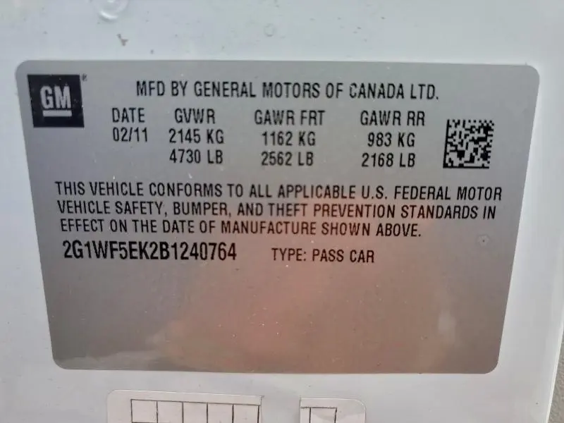 2011 CHEVROLET IMPALA LS  