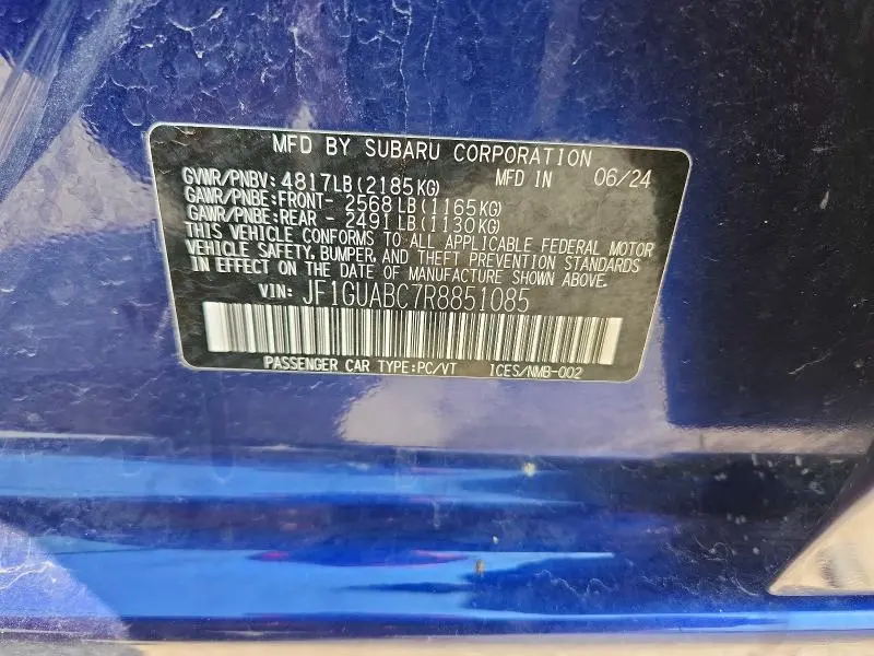 2024 SUBARU IMPREZA   