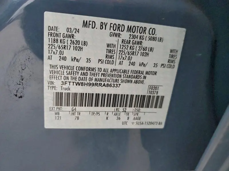 2024 FORD MAVERICK XLT  