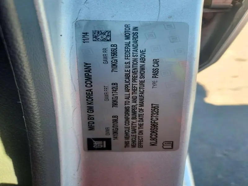 2015 CHEVROLET SPARK 1LT  