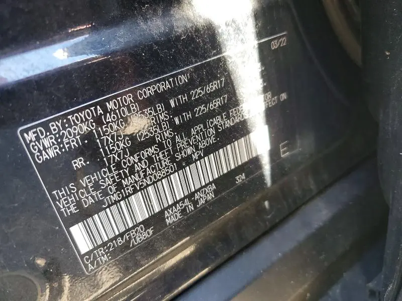 2022 TOYOTA RAV4 LE  
