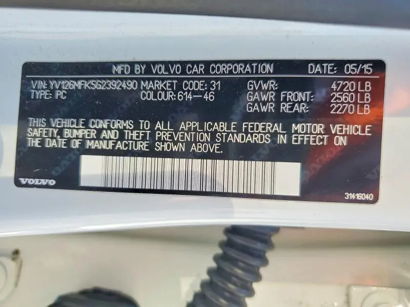 2016 VOLVO S60 PREMIER  
