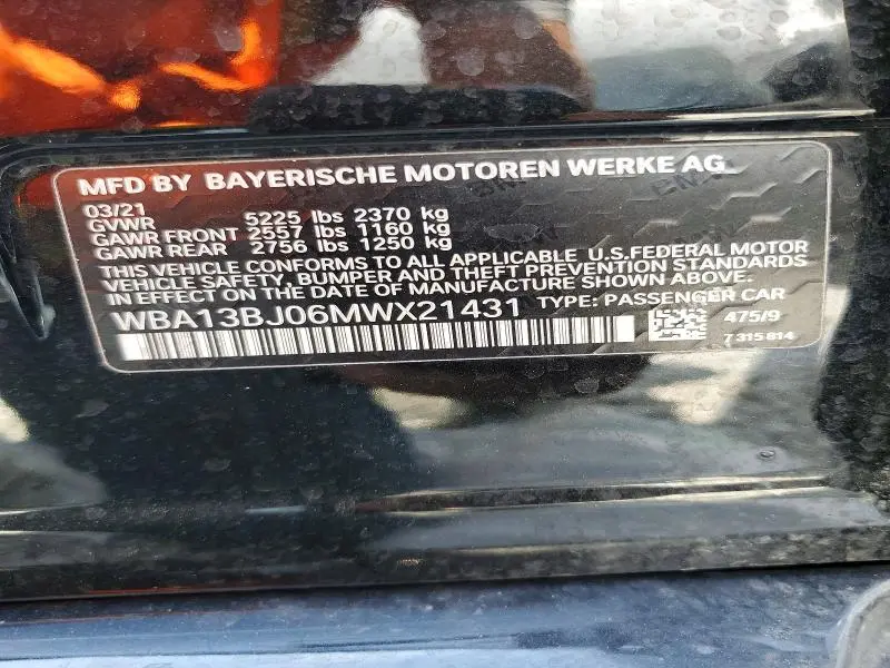 2021 BMW 530 XI  