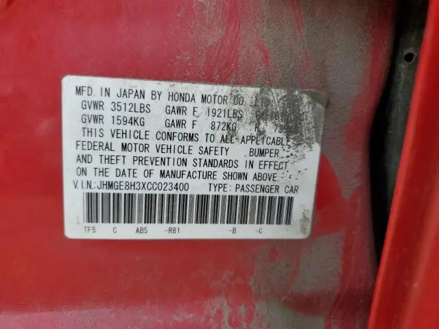 2012 HONDA FIT   