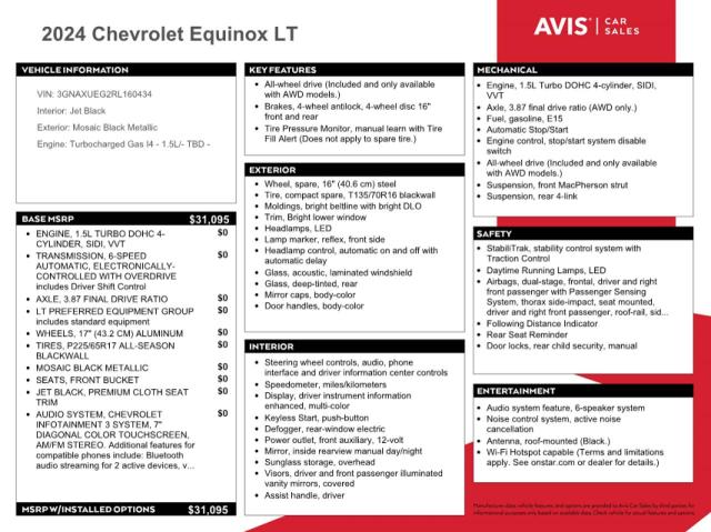 2024 CHEVROLET EQUINOX LT