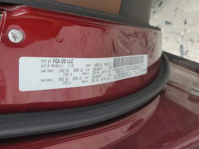 2019 CHRYSLER PACIFICA HYBRID LIMITED  