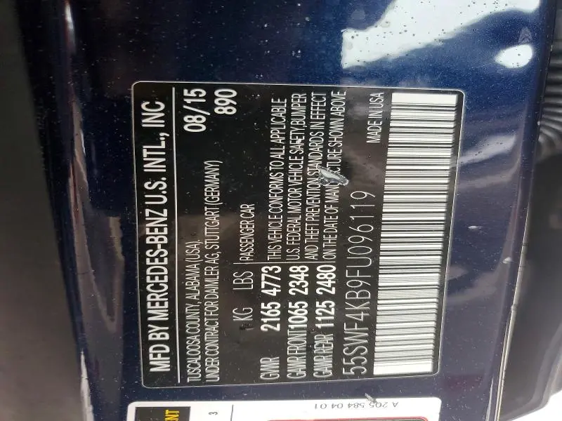 2015 MERCEDES-BENZ C 300 4MATIC  