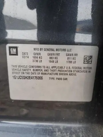 2014 CHEVROLET SONIC LT  