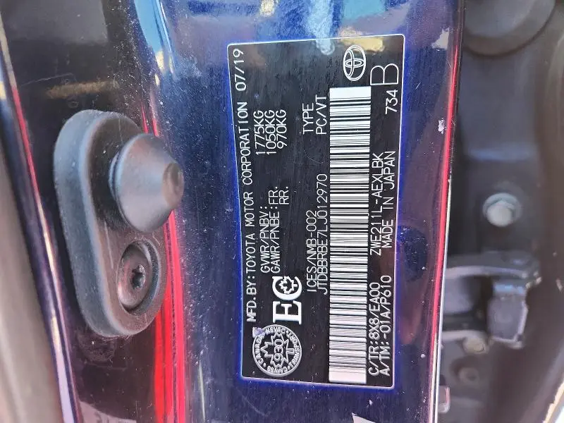 2020 TOYOTA COROLLA LE  