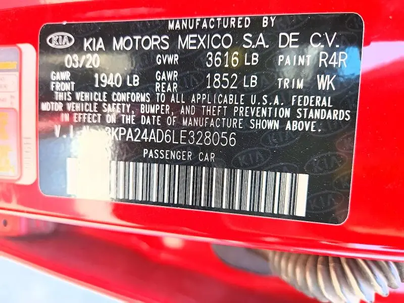 2020 KIA RIO S   