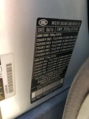 2016 LAND ROVER RANGE ROVER HSE  