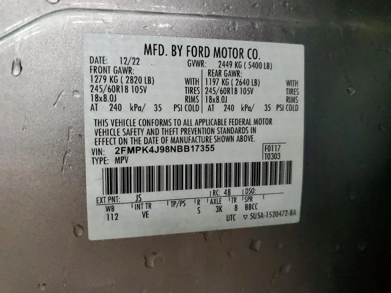 2022 FORD EDGE SEL  