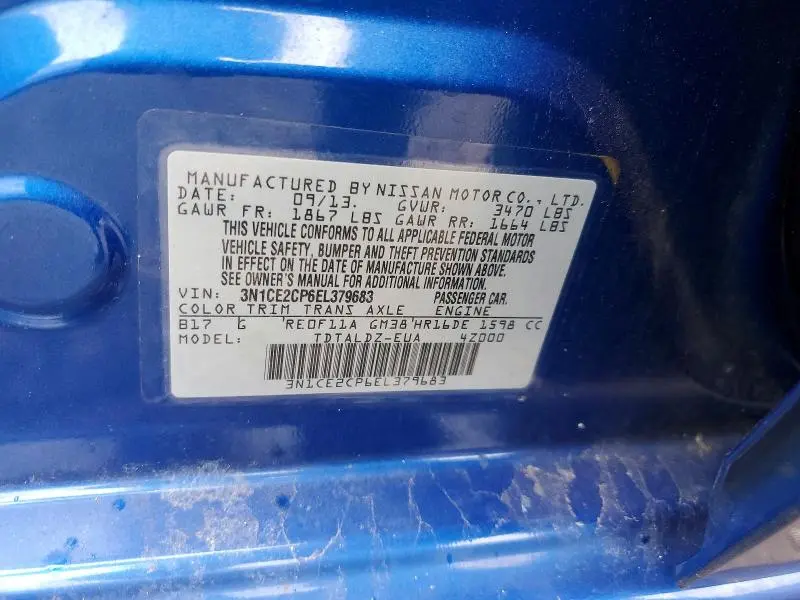 2014 NISSAN VERSA NOTE SV  