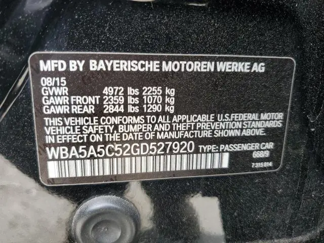 2016 BMW 528 I  