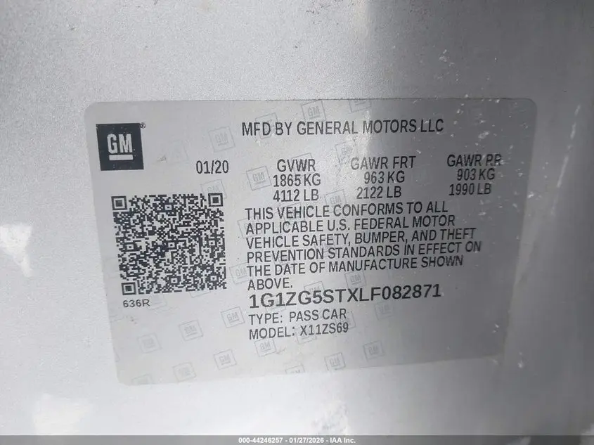 2020 CHEVROLET MALIBU FWD RS