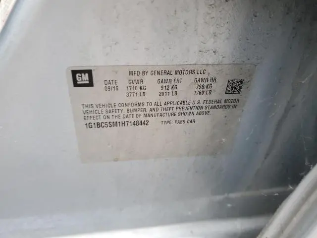 2017 CHEVROLET CRUZE LS  