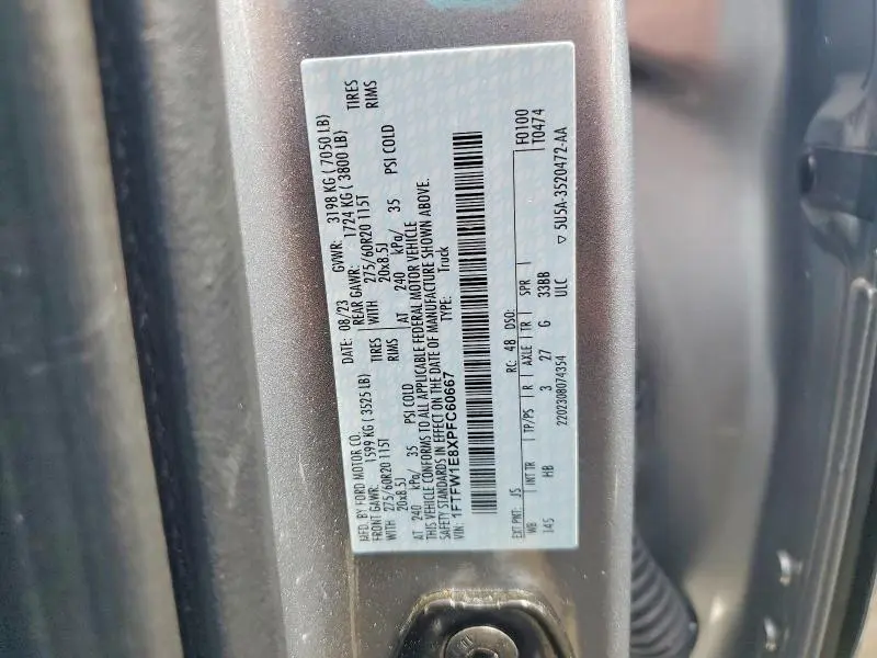 2023 FORD F150 SUPERCREW  