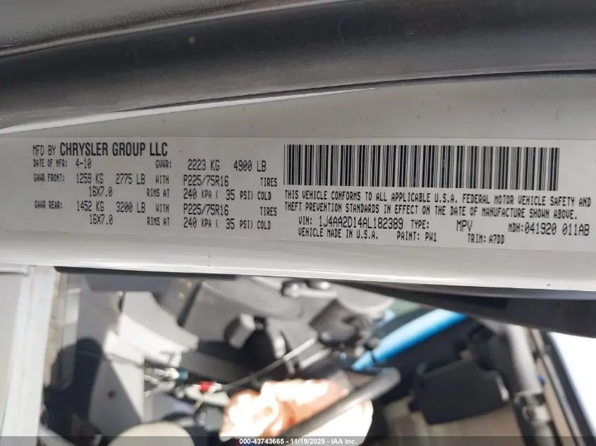 2010 JEEP WRANGLER SPORT