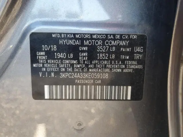 2019 HYUNDAI ACCENT SE  