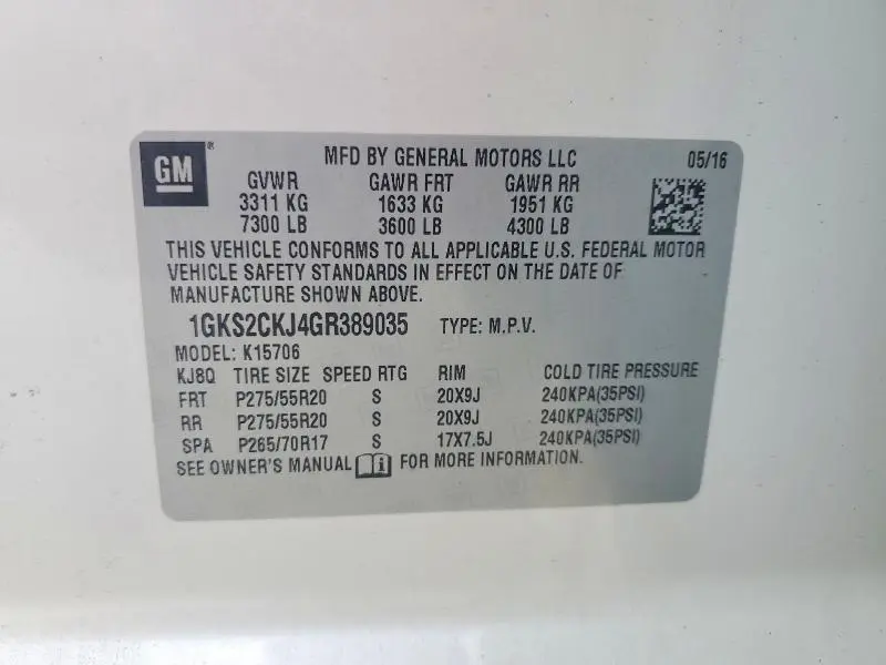 2016 GMC YUKON DENALI  