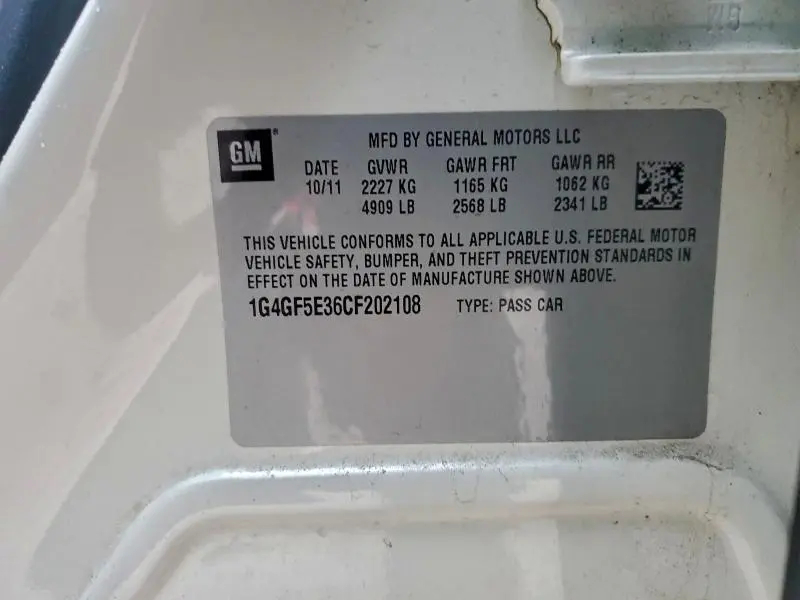 2012 BUICK LACROSSE PREMIUM  