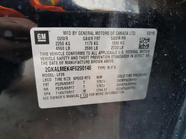 2015 GMC TERRAIN SLE  