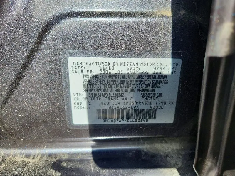 2014 NISSAN SENTRA S  