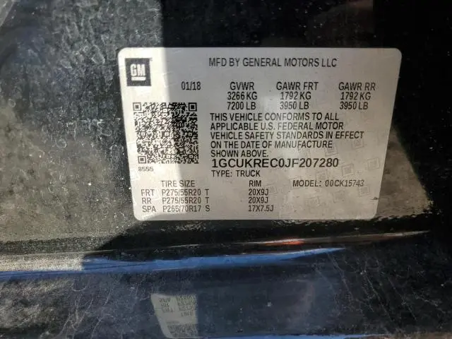 2018 CHEVROLET SILVERADO K1500 LT  