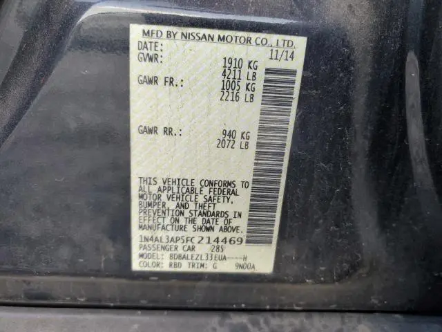 2015 NISSAN ALTIMA 2.5  