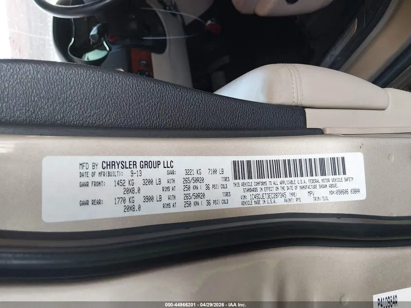 2014 DODGE DURANGO CITADEL