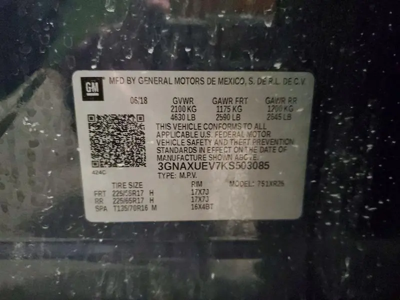 2019 CHEVROLET EQUINOX LT  