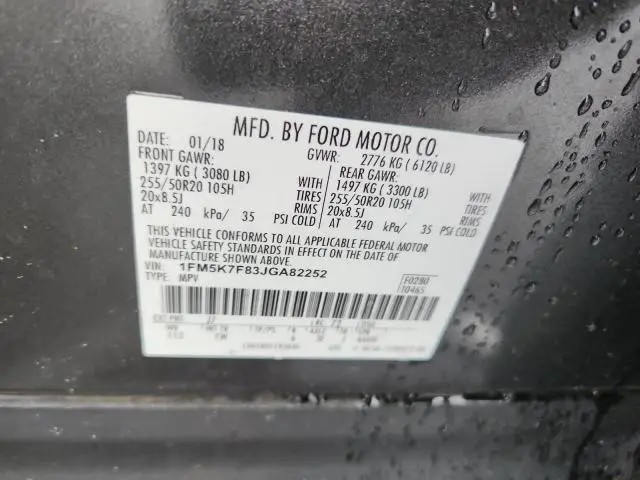 2018 FORD EXPLORER LIMITED  