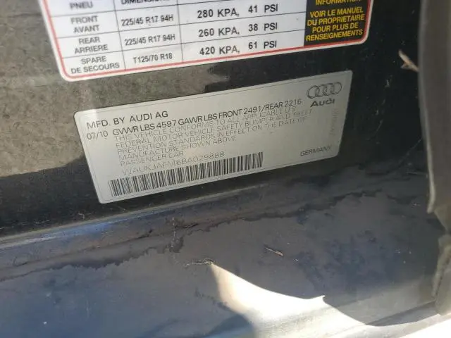 2011 AUDI A3 PREMIUM PLUS  