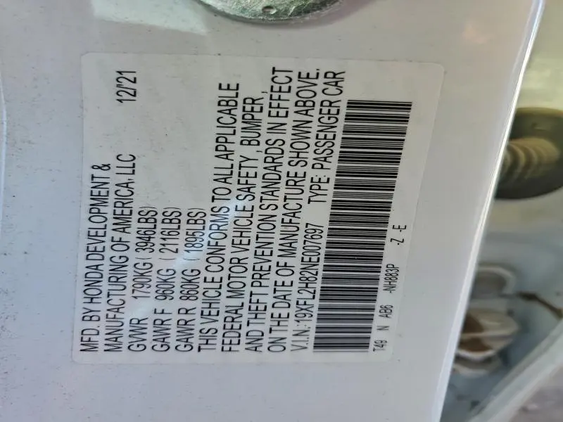 2022 HONDA CIVIC SPORT  