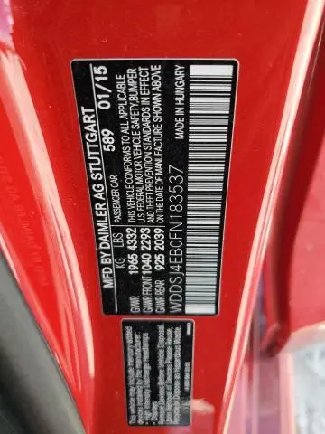 2015 MERCEDES-BENZ CLA 250  