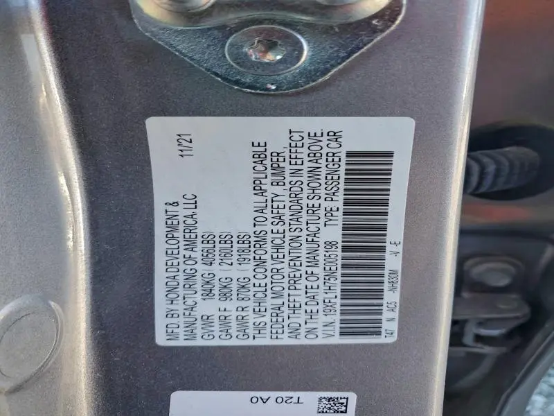 2022 HONDA CIVIC EXL  