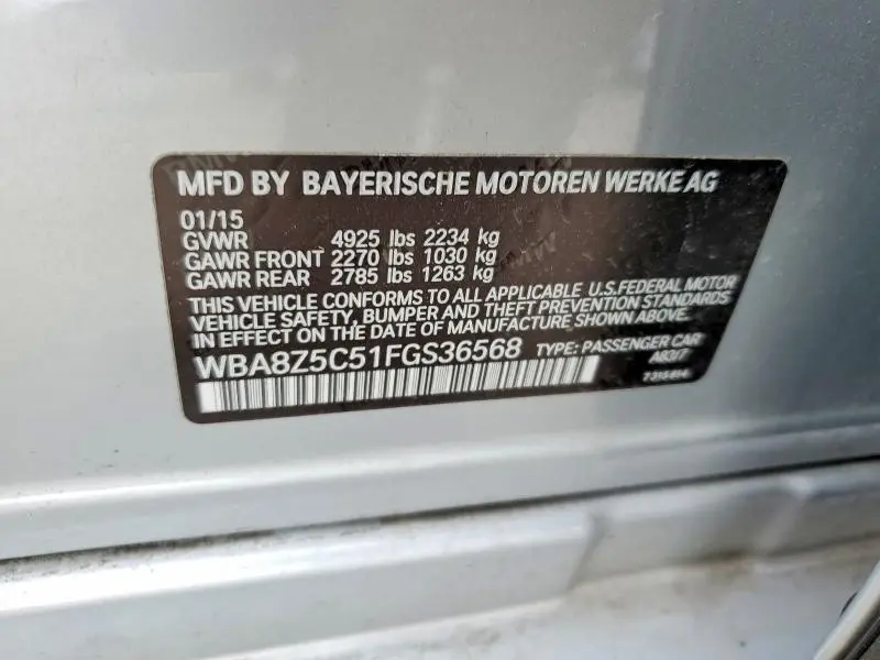 2015 BMW 328 XIGT SULEV  