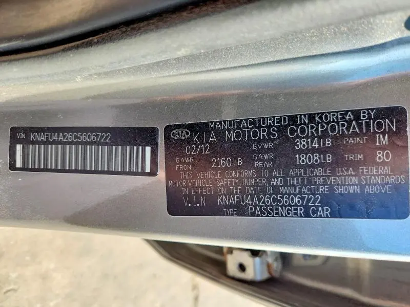 2012 KIA FORTE EX  