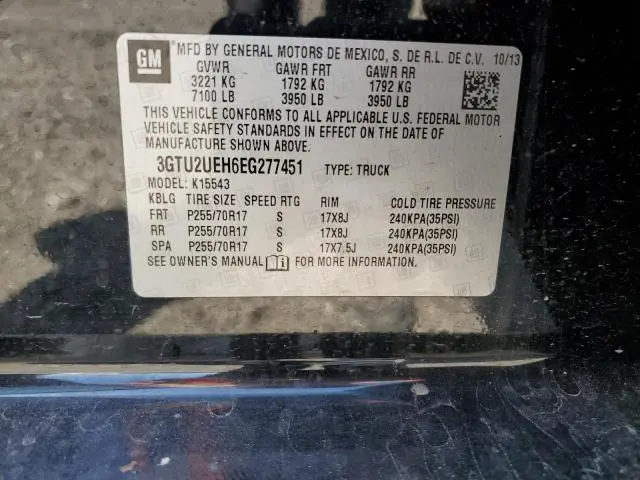 2014 GMC SIERRA K1500 SLE  
